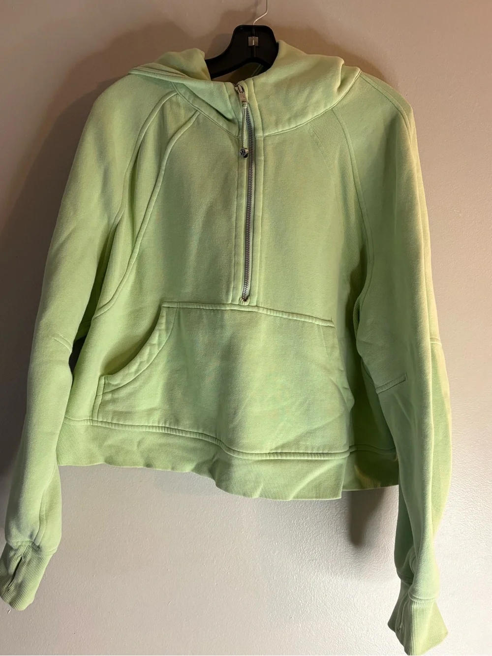 lululemon  Scuba  Oversized half zip sage green Sweatshirt.